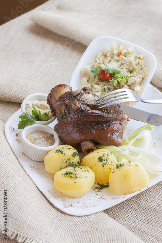 Polish Pork Shank Dinner