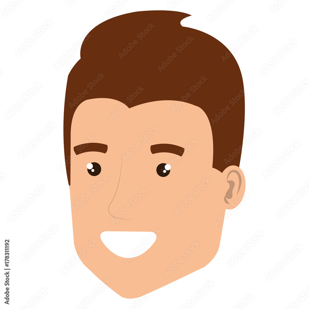 young man head avatar character young man head avatar character