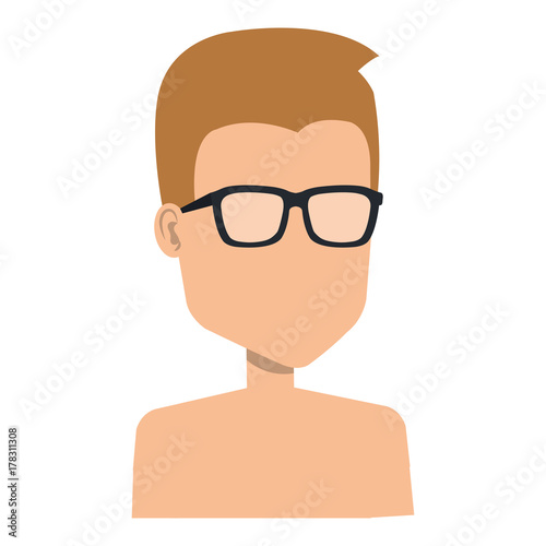 young man shirtless avatar character