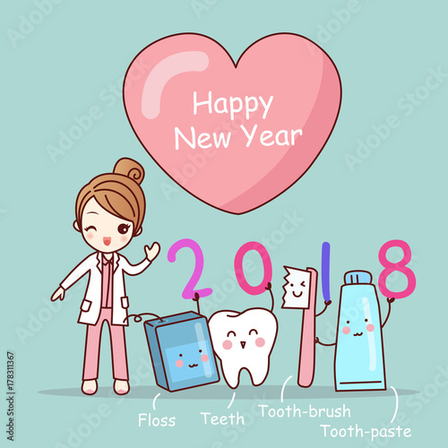 tooth with new year