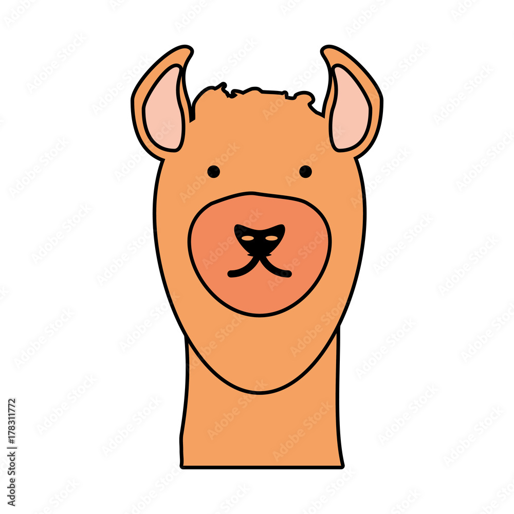 Naklejka premium cartoon alpaca icon