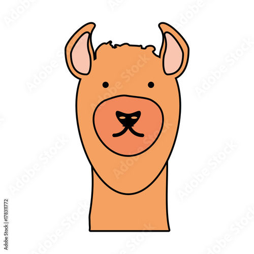 cartoon alpaca icon