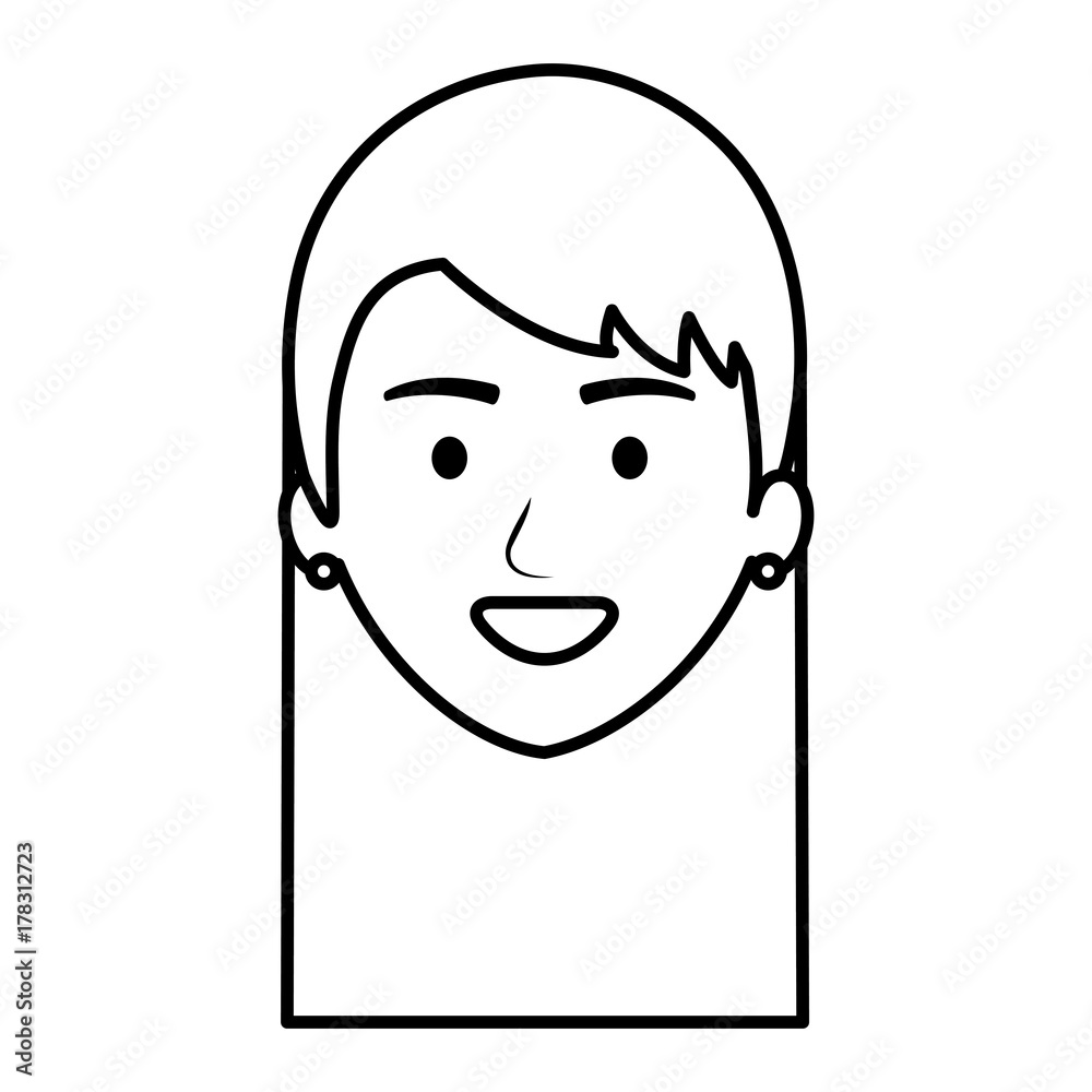 beautiful woman head avatar character