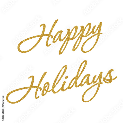Happy Holidays lettering