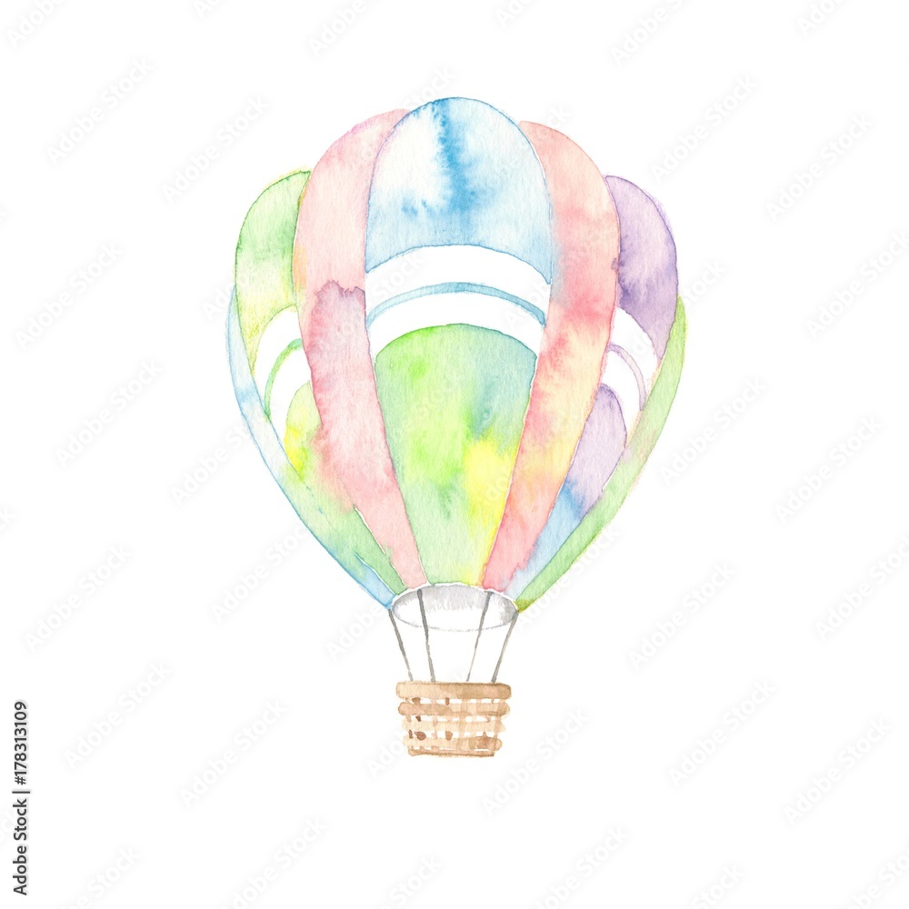 Naklejka premium 七色気球