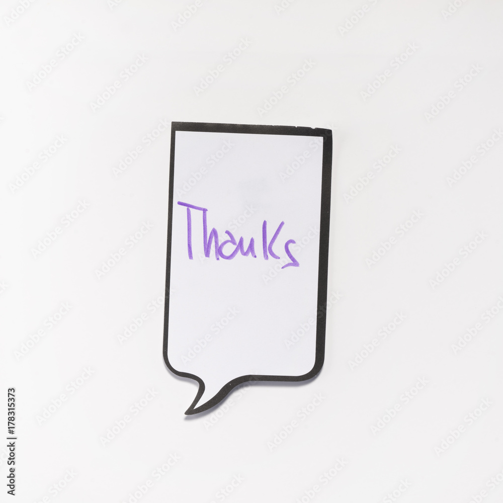 a white memo pad with the shape of a comic with the inscription a white memo pad with the shape of a comic with the inscription