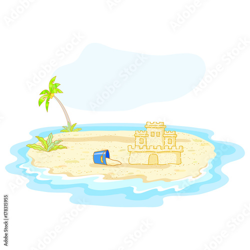 sand castle on beach