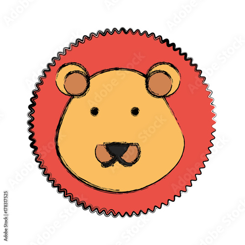 cartoon lion icon