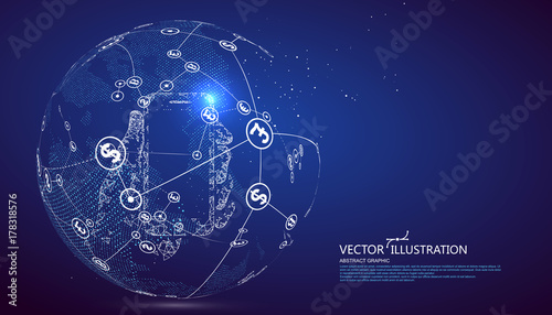Electronic payment, internet finance, vector illustration.