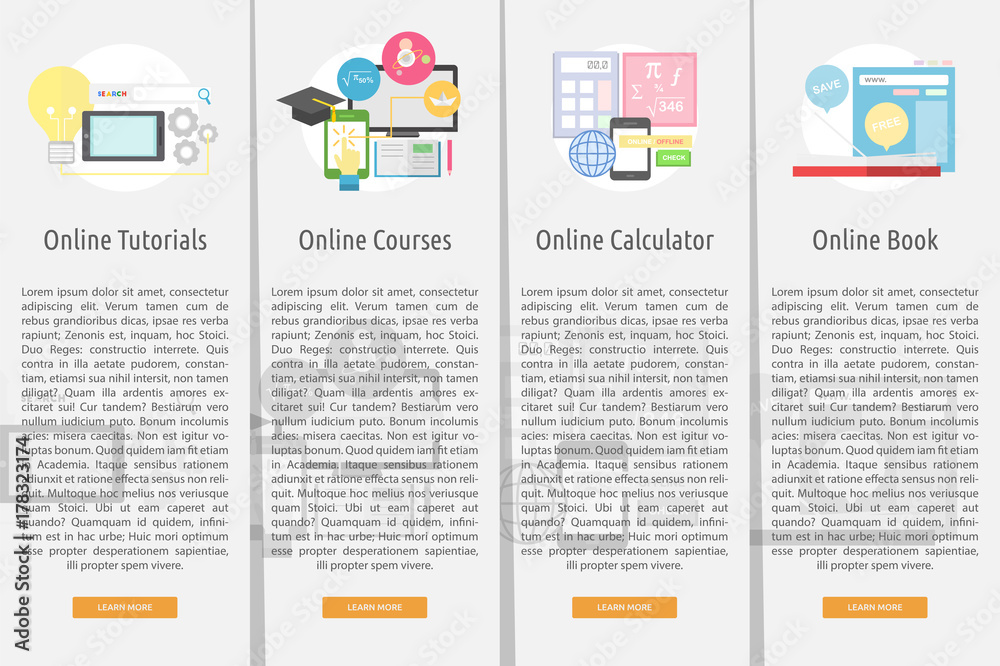 E-Learning and Online Education Banner Concept