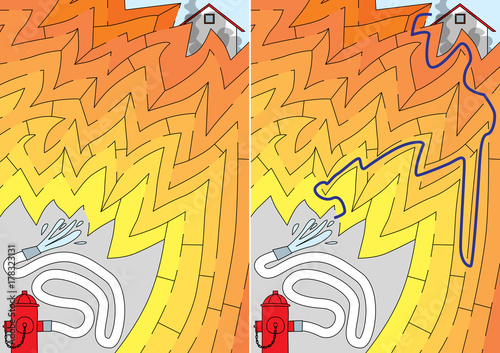 Easy firefighting maze