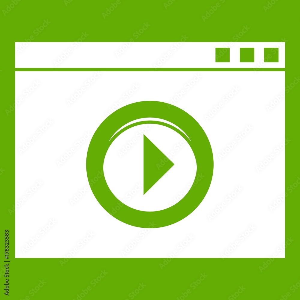 Video player icon green Video player icon green