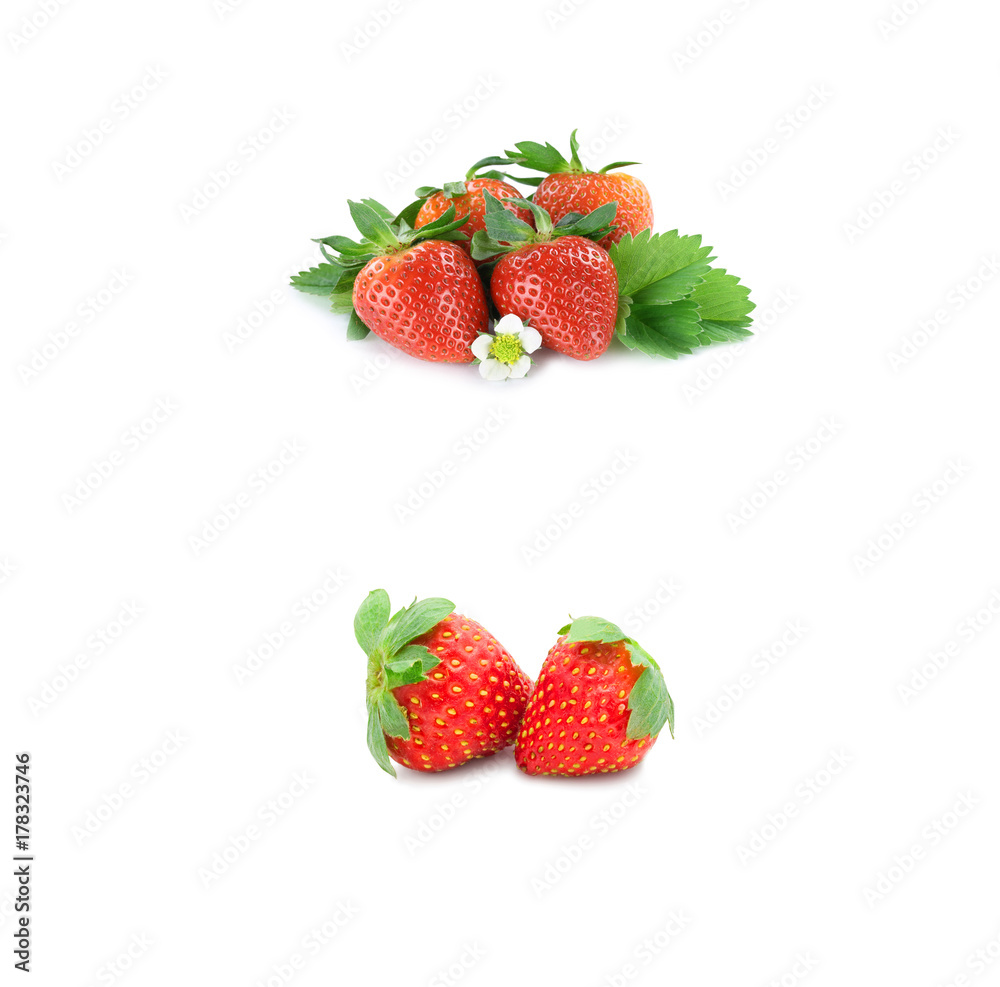 Strawberry isolated on white background. Fresh berry Strawberry isolated on white background. Fresh berry