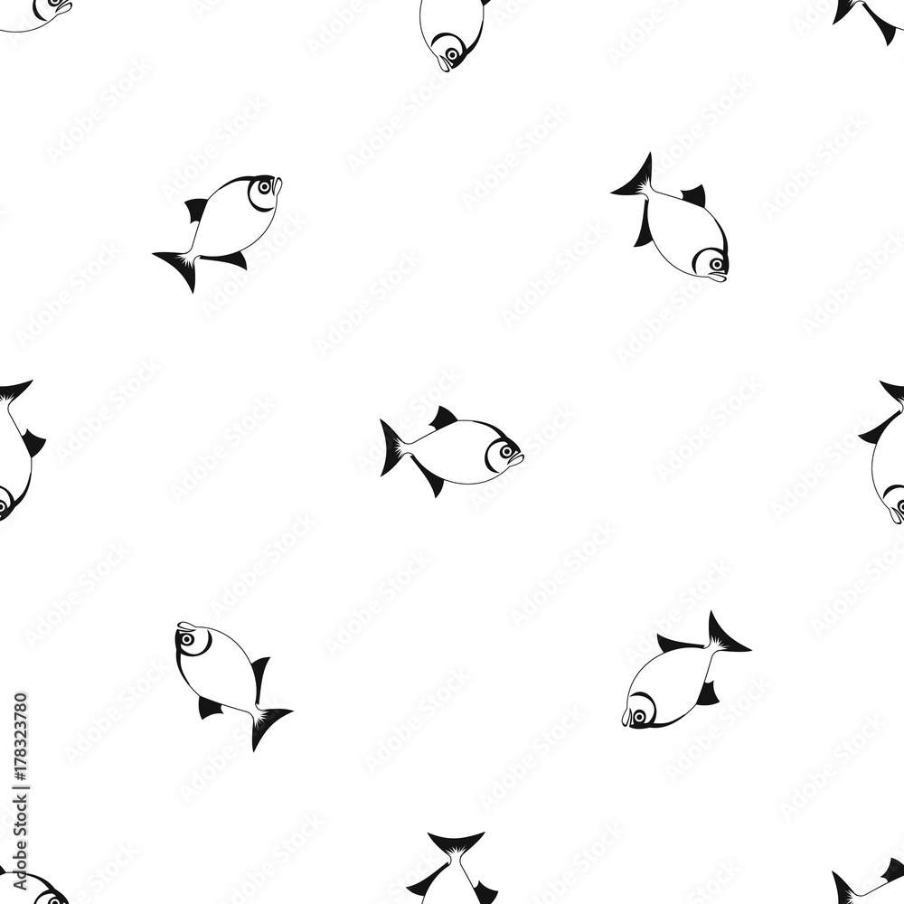 Fish pattern seamless black Fish pattern seamless black