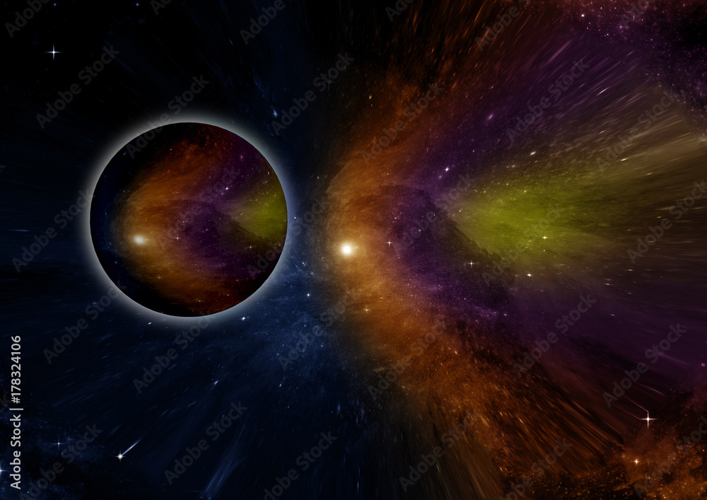 galaxy in a free space galaxy in a free space