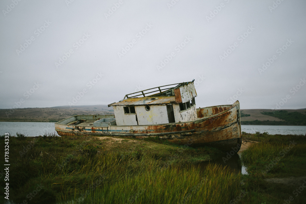 Shipwreck on a cloudy day Shipwreck on a cloudy day