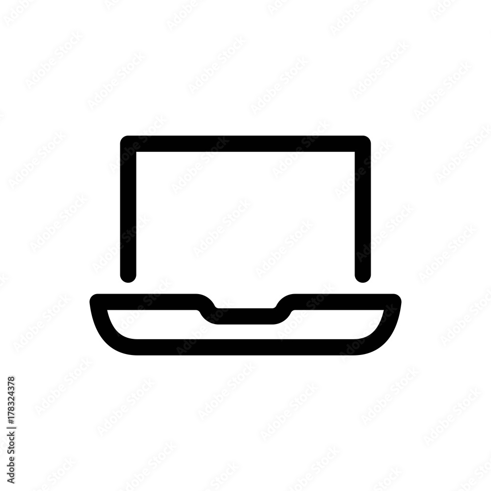 Laptop Icon Vector Fat Design Editable Stroke. 512x512 Pixel Perfect. Laptop Icon Vector Fat Design Editable Stroke. 512x512 Pixel Perfect.