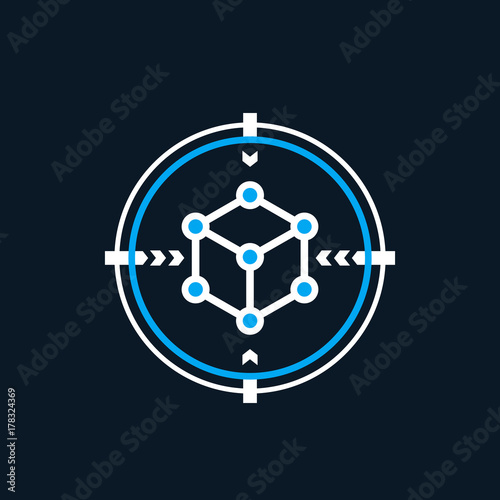 3d scanning vector icon
