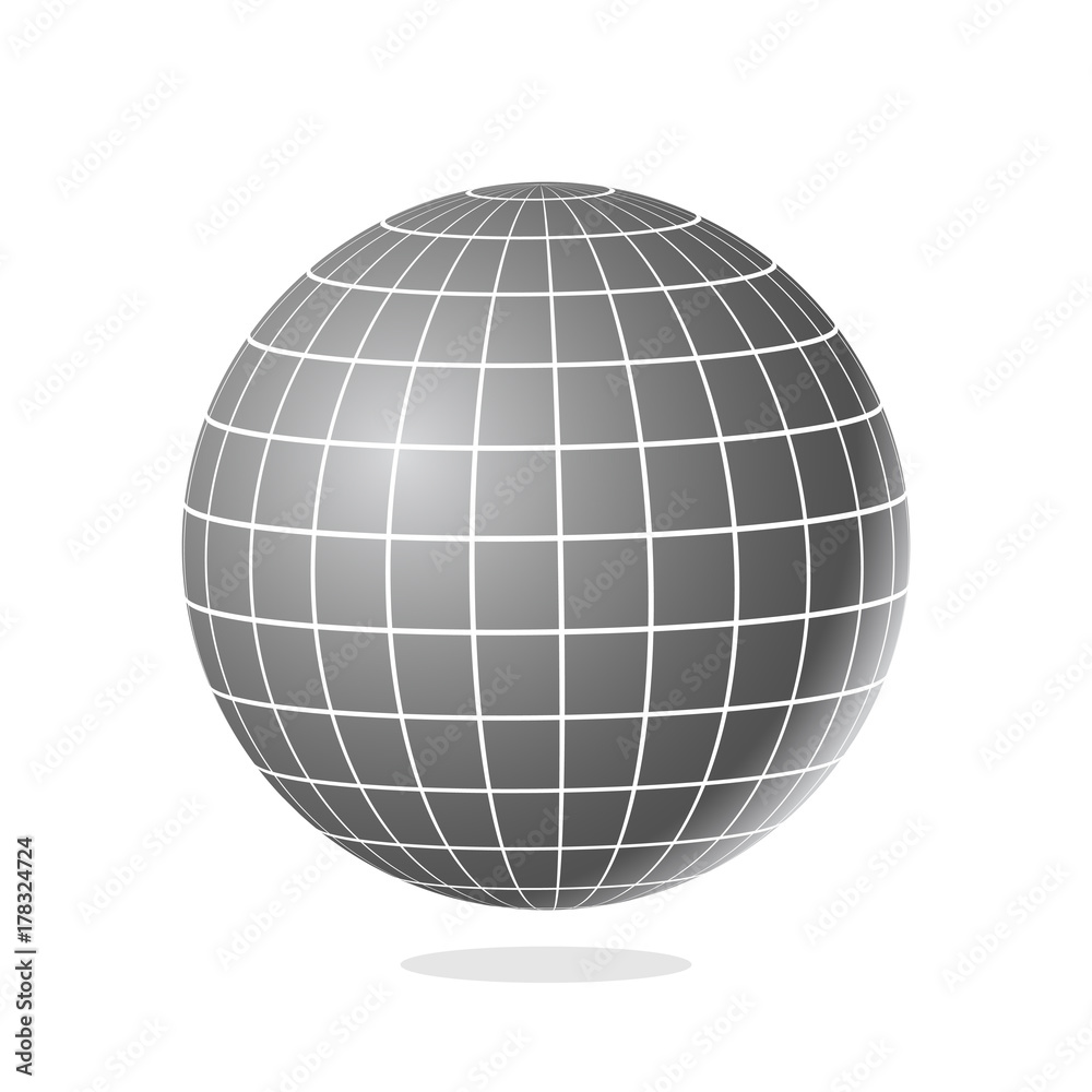 Abstract Globe with Meridians and Parallels. 3d Vector illustration. Abstract Globe with Meridians and Parallels. 3d Vector illustration.