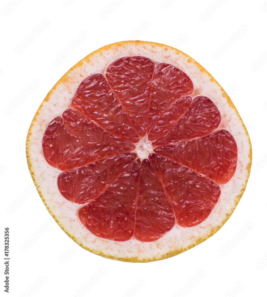 Grapefruit in the cut isolated on white background Grapefruit in the cut isolated on white background