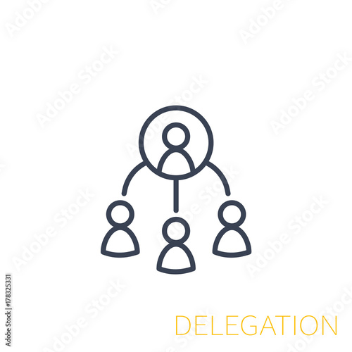 delegation icon, linear