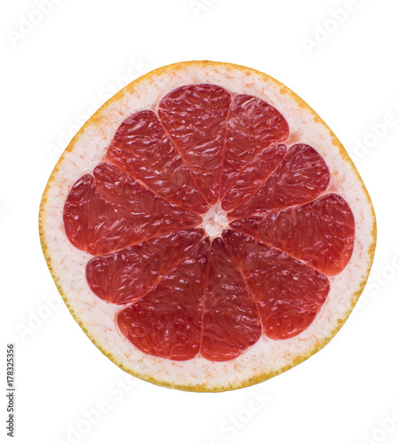 Grapefruit in the cut isolated on white background