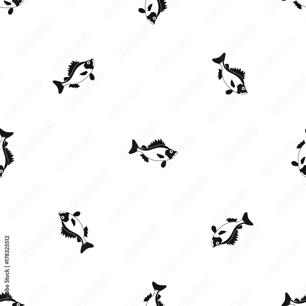 Fish pattern seamless black Fish pattern seamless black