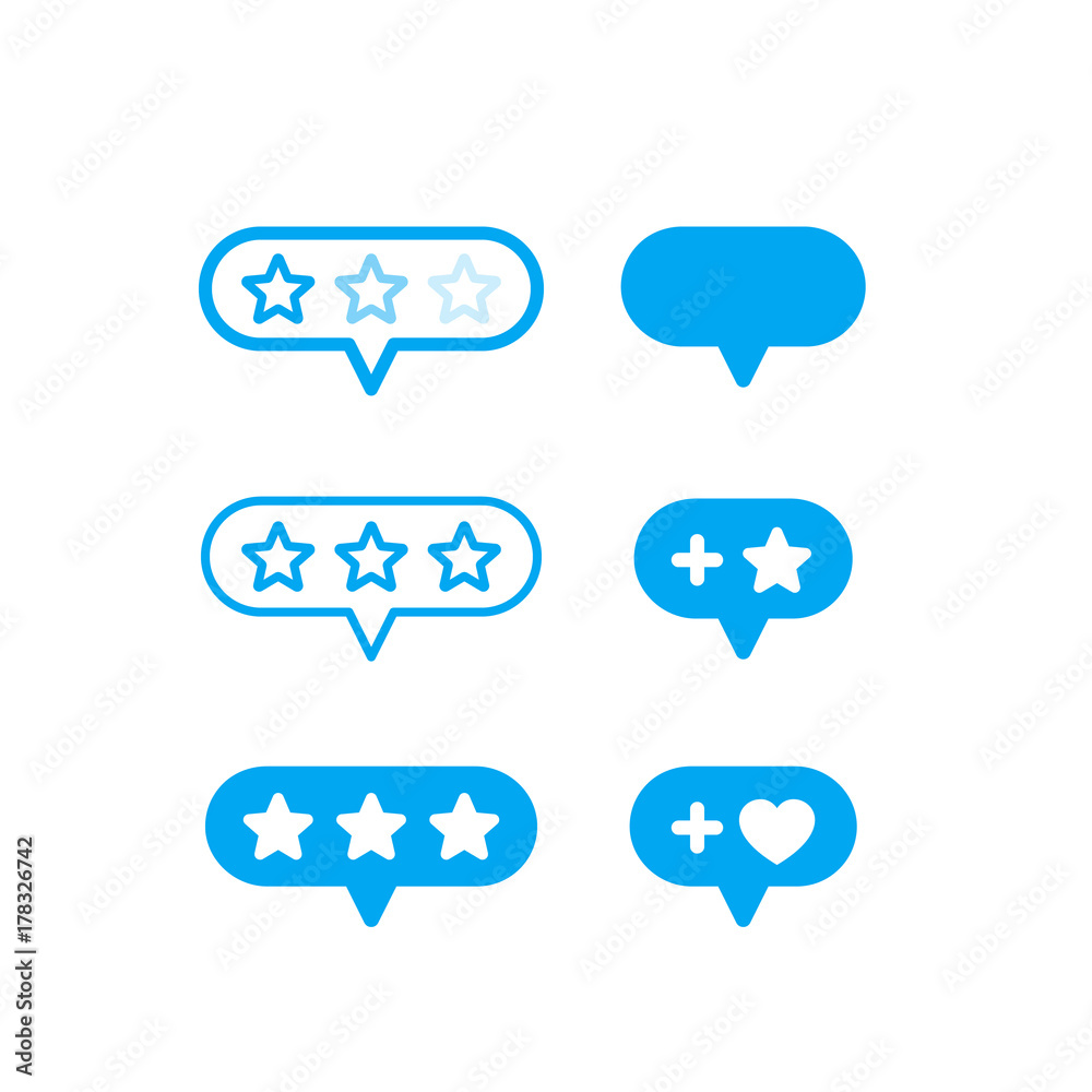 rating icons on white rating icons on white