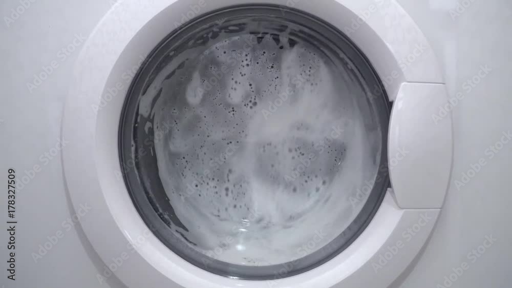 Washing machine in the process of working