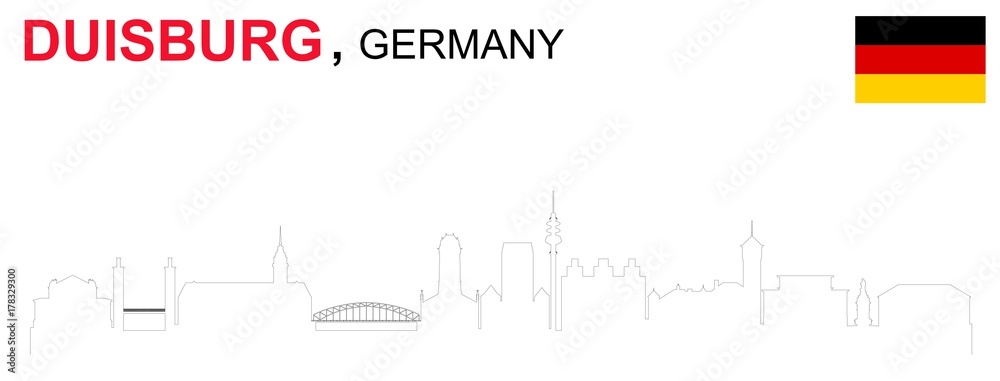 Obraz premium Duisburg Silhouette