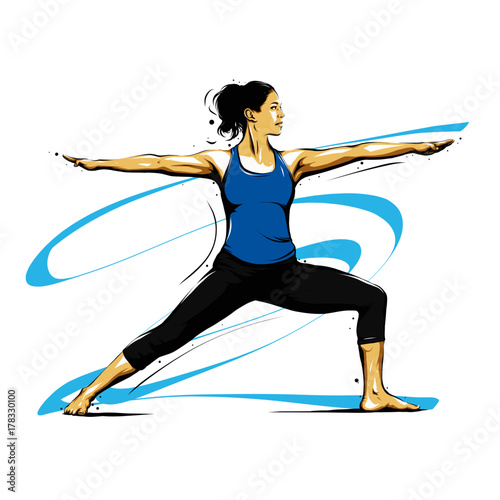 yoga pose warrior