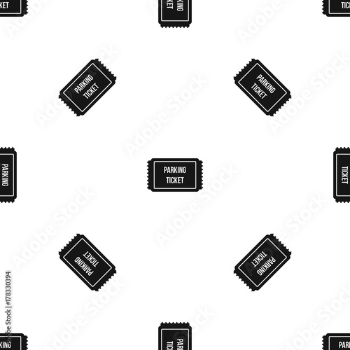 Parking ticket pattern seamless black