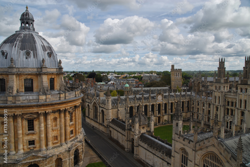 View of Radcliffe Camera and All Souls College from University Church, Oxford