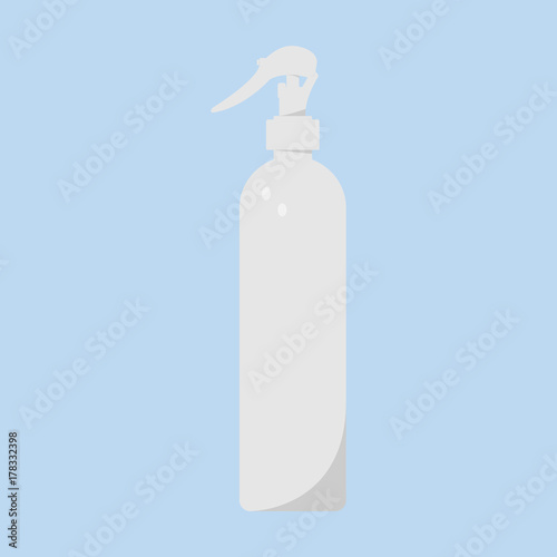Flat pulverizer bottle