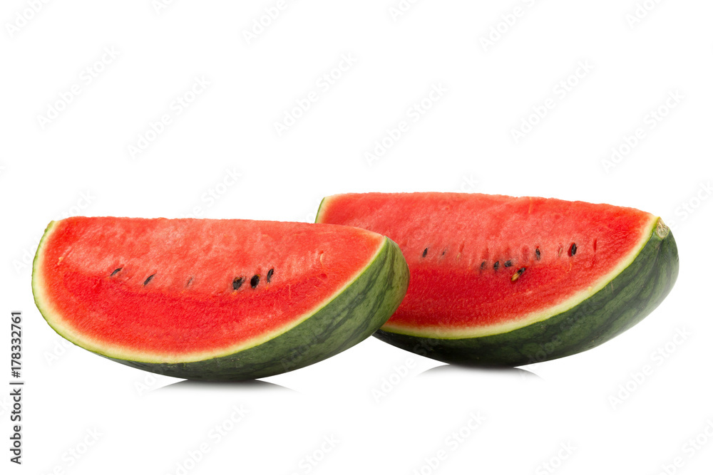 slice of ripe watermelon Isolated on white background