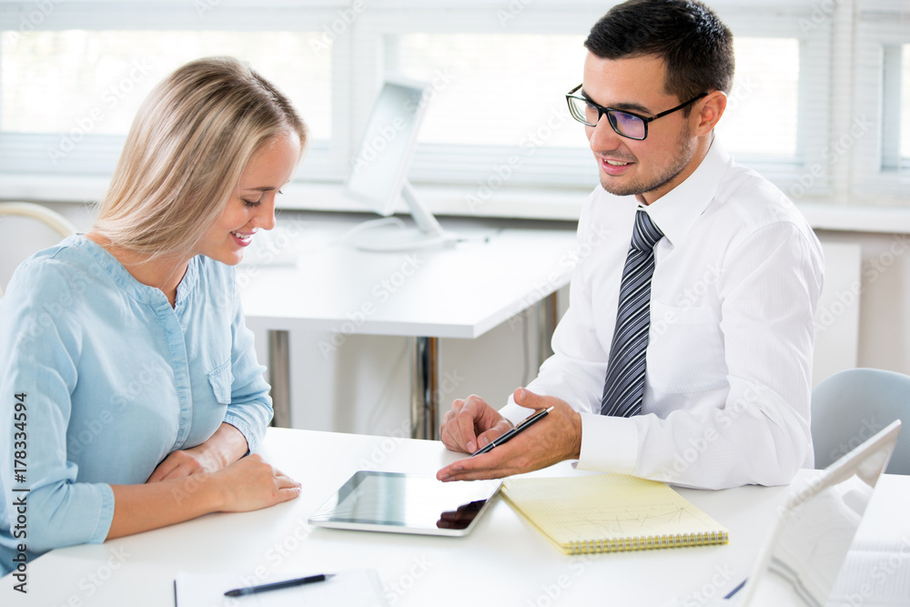 Business people working in an office Business people working in an office