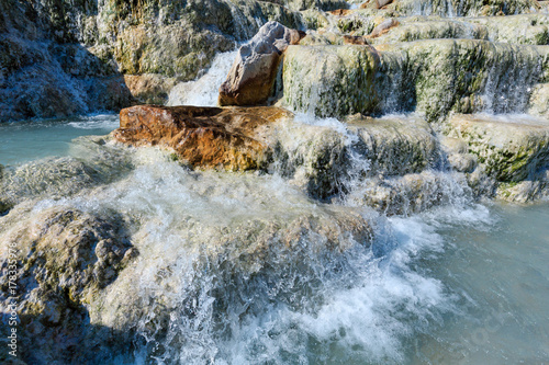 Natural spa Saturnia thermal baths, Italy photo