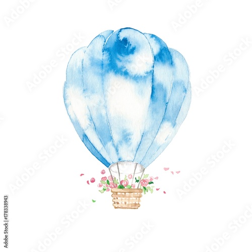 空色気球 花かご Stock イラスト Adobe Stock 空色気球 花かご Stock イラスト Adobe Stock