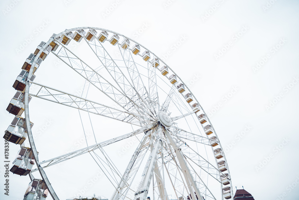 Ferris Wheel Over Sky