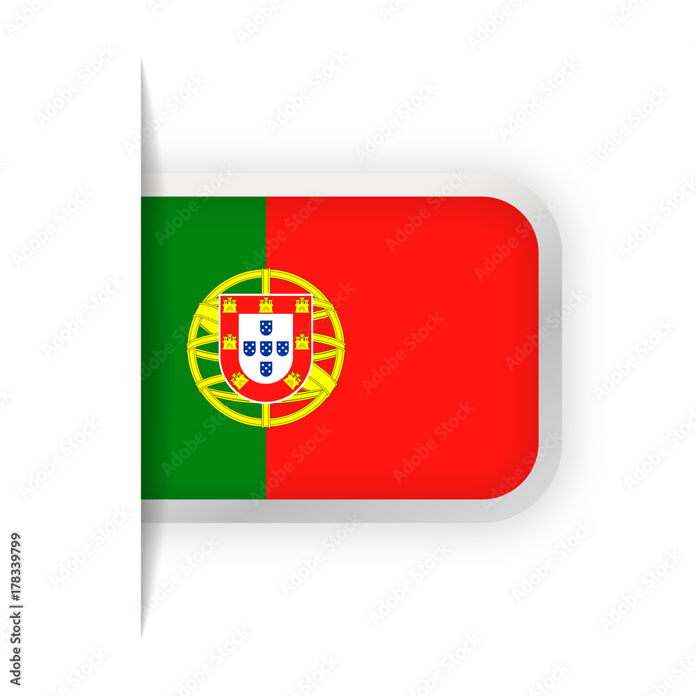 Portugal Flag Vector Bookmark Icon Portugal Flag Vector Bookmark Icon