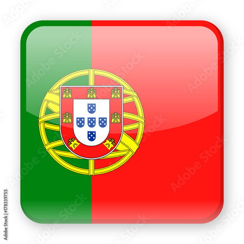Portugal Flag Vector Square Icon