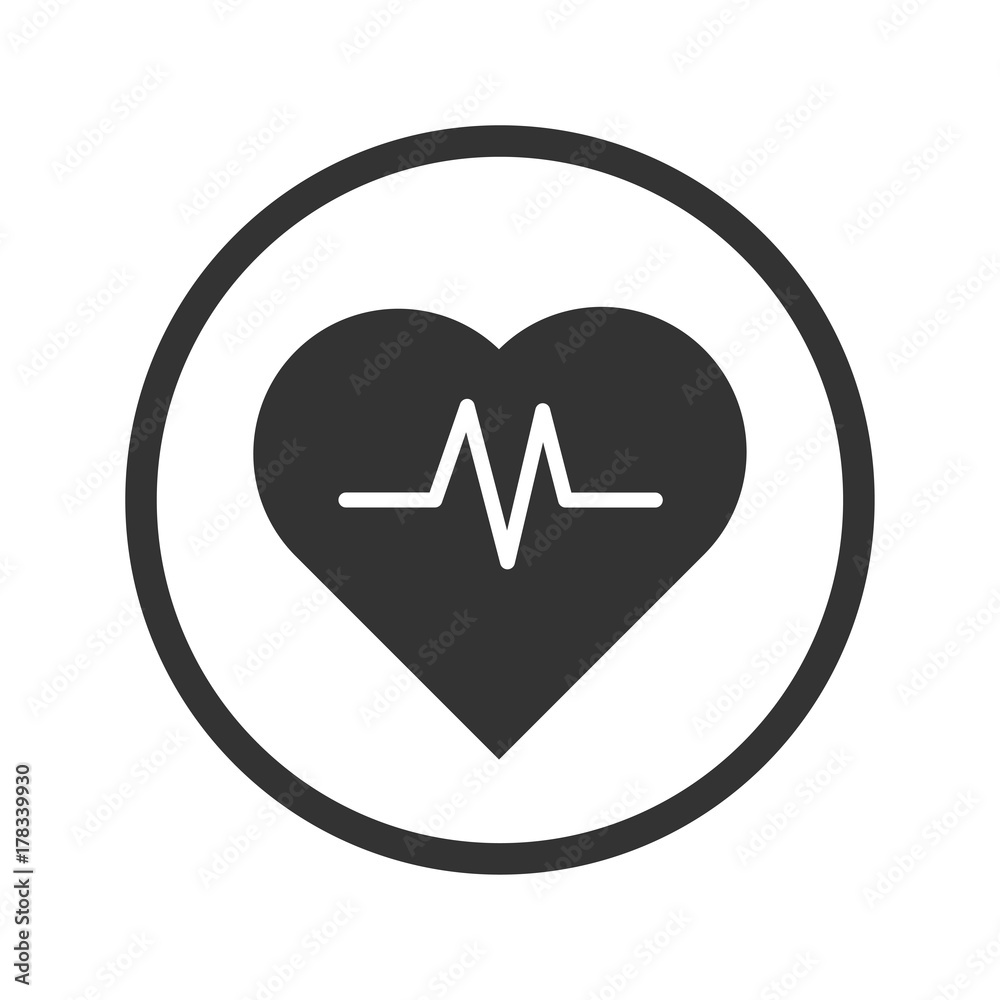 Linear Heartbeat icon - vector iconic design Linear Heartbeat icon - vector iconic design