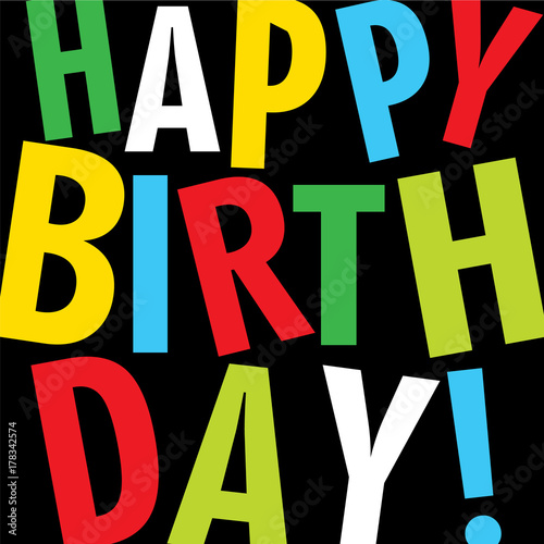 Colorful birthday greting card