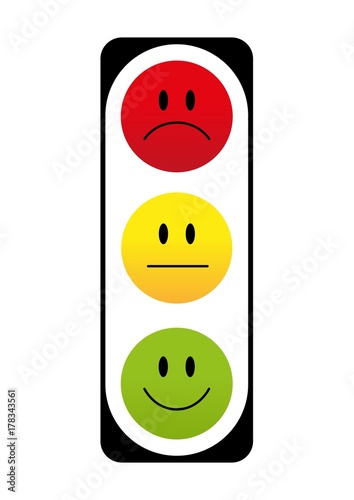 Ampel mit Gesichtern