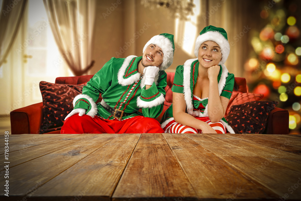 desk in home and xmas background desk in home and xmas background