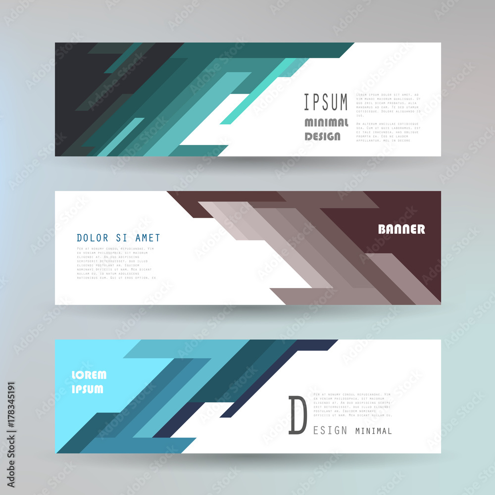 Fototapeta premium Vector horizontal banner template, abstract design