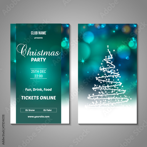 Christmas flyers - bokeh