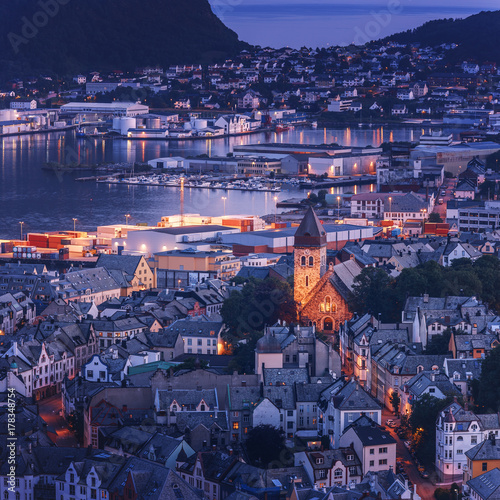 Panoramic view Alesund, Norway