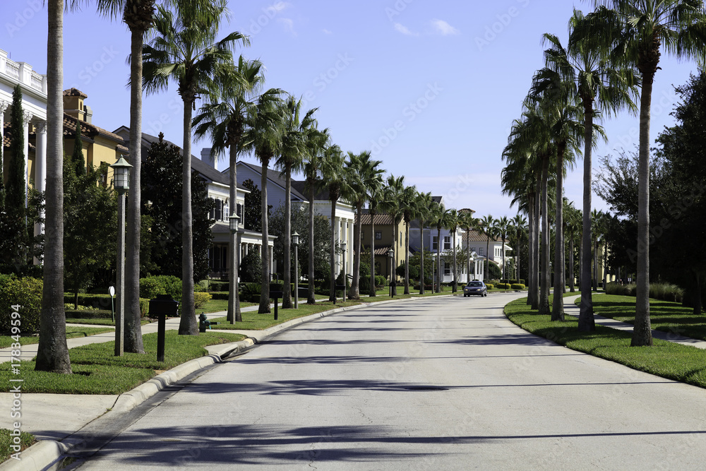 Residential neighborhood in central Florida