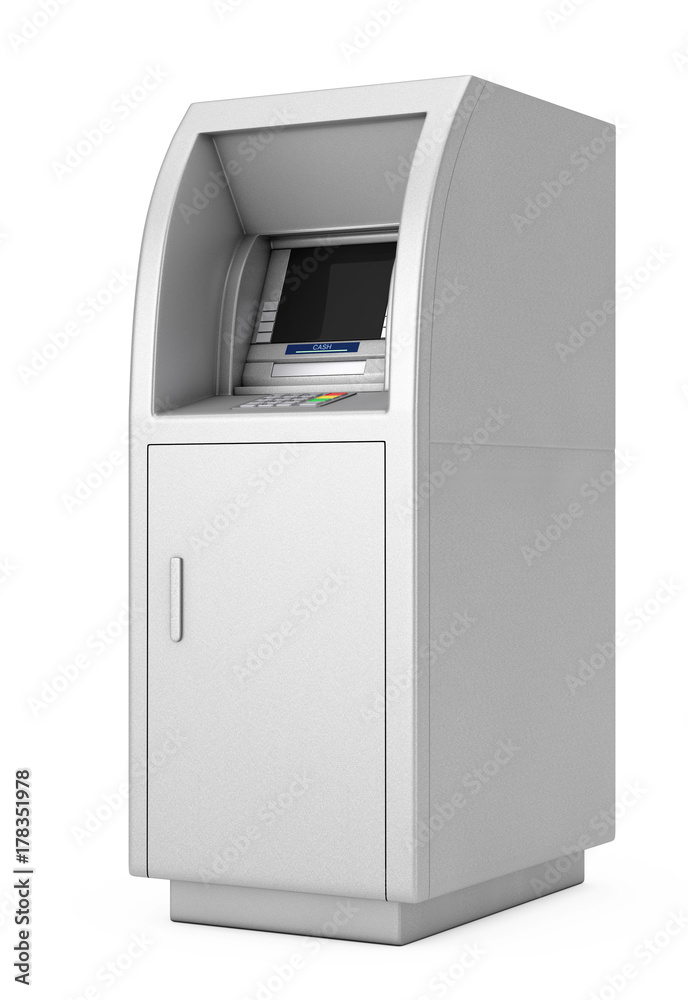 Bank Cash ATM Machine. 3d Rendering Bank Cash ATM Machine. 3d Rendering